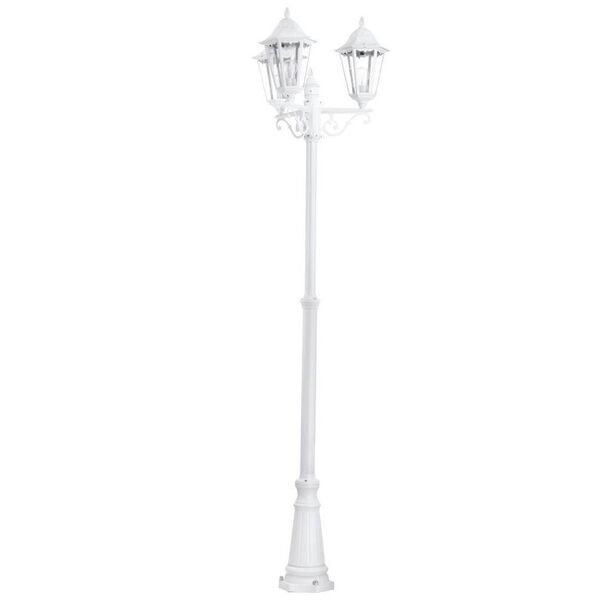 Уличный фонарь NAVEDO [3х60W(E27), H2200, литой алюм., белый/cтекло]