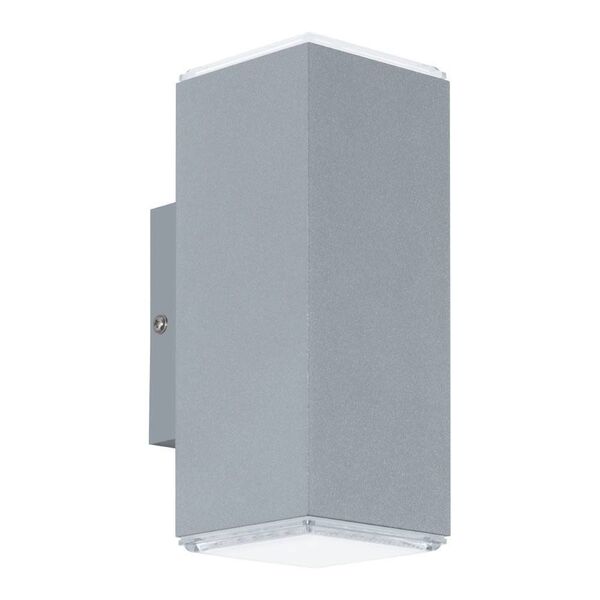Уличный светодиодный светильник настенный TABO [2х3,7W(LED), L75, H195, алюминий, серебряный]