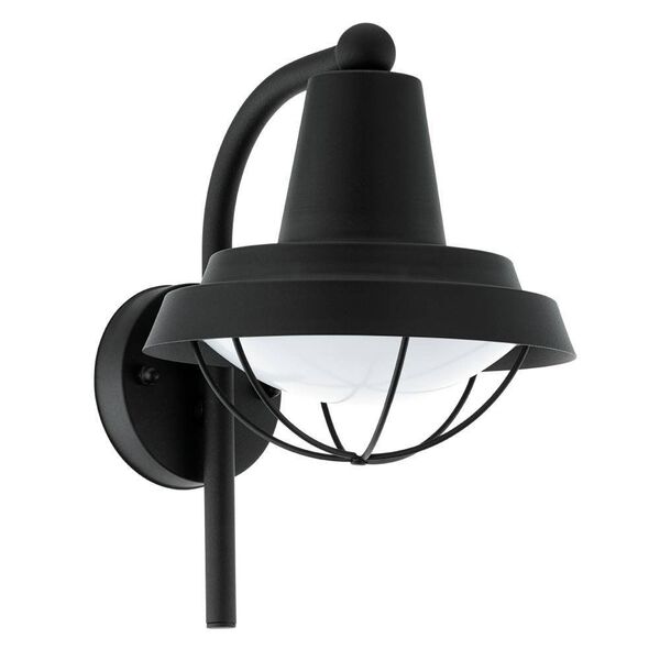 Уличный светильник настенный COLINDRES 1 [1х60W(E27), H290, гальван. сталь, черный/пластик, белый]