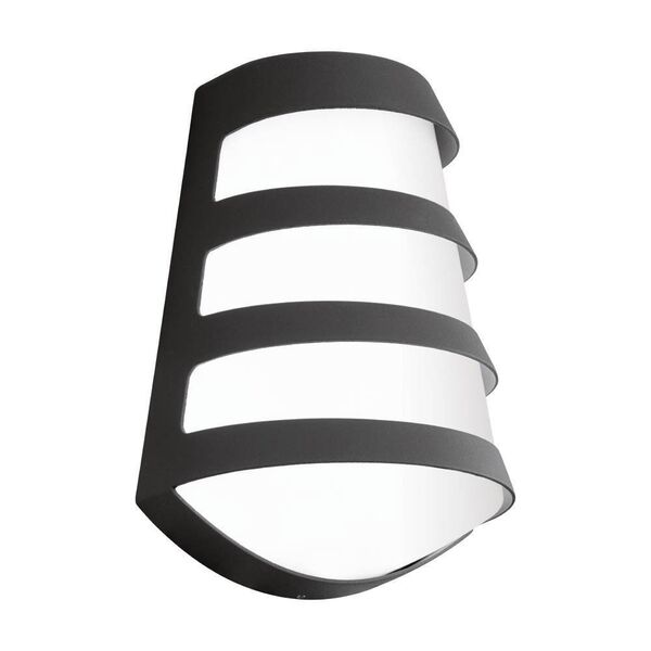 Уличный светодиодный настенный светильник PASAIA [4,5W(LED), IP44, L195, H280, A130, алюминий, антрацит/пластик, белый]