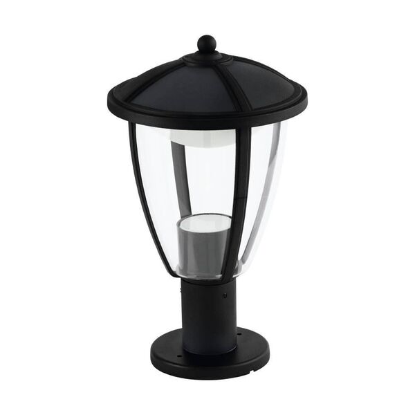 Уличный светодиодный светильник напольный COMUNERO [1х6W (LED), H300, лит. алюминий, черный, серебрян./пластик, прозрач., белый]
