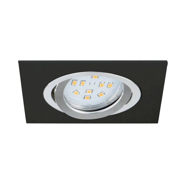 Светодиодный светильник встраиваемый TERNI 1, [1X5W (LED), 95х95, сталь, алюминий, аннодированный черный]