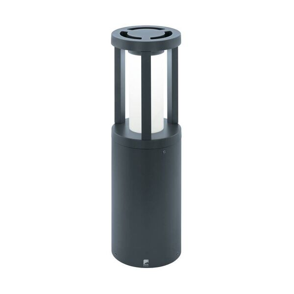Уличный светодиодный наземный светильник GISOLA [1х12W(LED), ?150, H450,  лит. алюминий, антрацит / пластик, матовый]