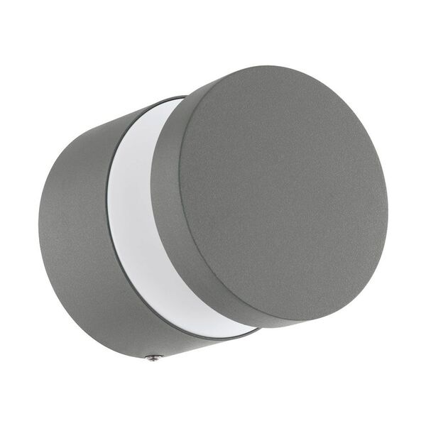 Уличный светод. настенный светильник MELZO [11W(LED), H130, лит. алюминий, серебряный/пластик, прозрач.]