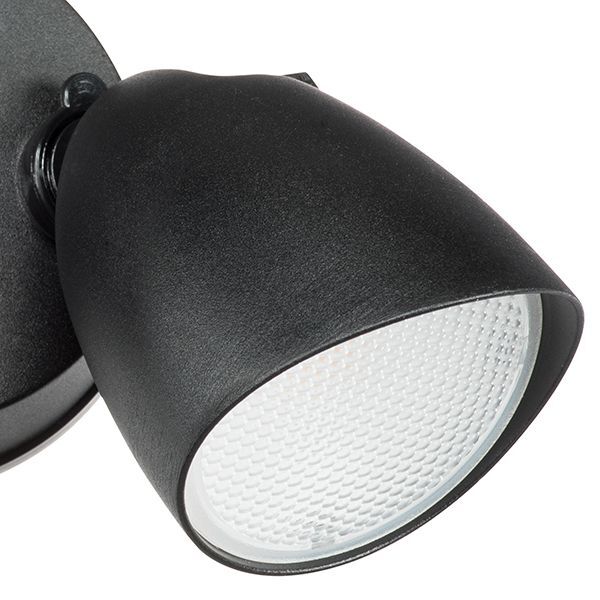 374247 Светильник DIVA LED 2*5W 450LM 60G ЧЕРНЫЙ 4000K IP54 (в комплекте)