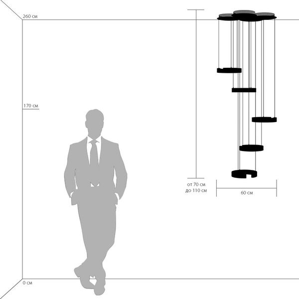 Подвес UNITARIO [46W LED 5060LM ЧЕРНЫЙ МАТОВЫЙ 4000K (в комплекте)]