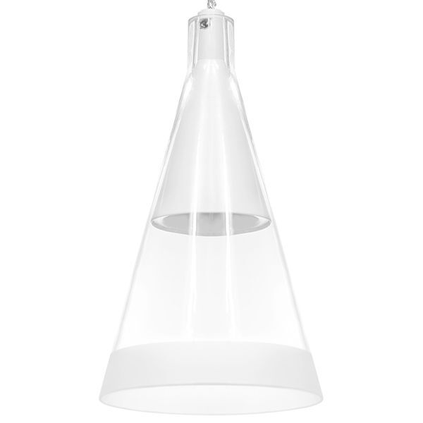 Люстра CONE [1х40W GU10 БЕЛЫЙ МАТОВ/ПРОЗРАЧНО-МАТОВЫЙ (в комплекте)]