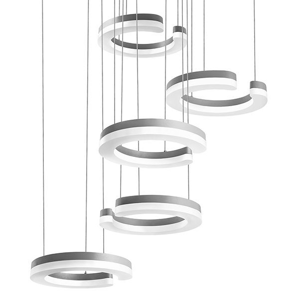 Подвес UNITARIO [46W LED 5060LM СЕРЕБРО МАТОВЫЙ 4000K (в комплекте)]