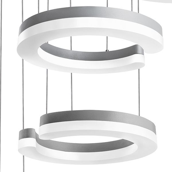 Подвес UNITARIO [46W LED 5060LM СЕРЕБРО МАТОВЫЙ 4000K (в комплекте)]