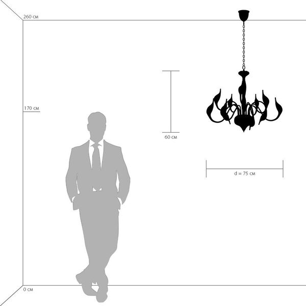Люстра подвесная Cigno collo [12х20W G4 ЗОЛОТО (в комплекте)]