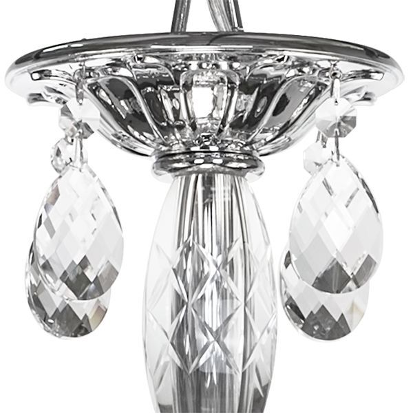 Люстра STREGARO [6х60W E14 ХРОМ (в комплекте)]