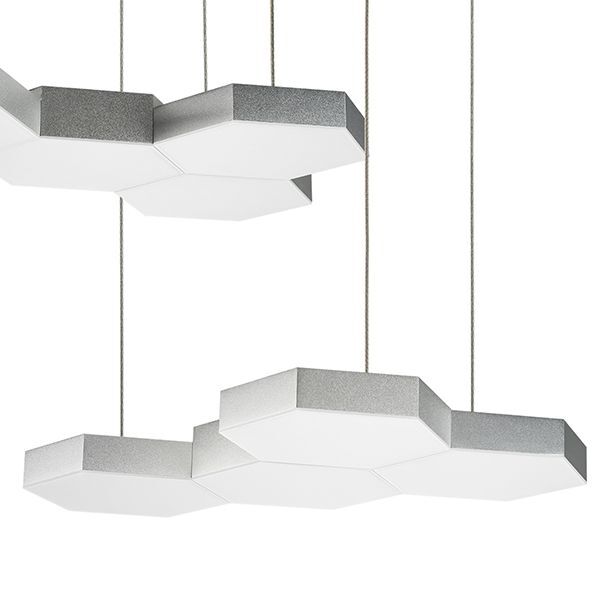 Люстра подвесная FAVO [LED-80W 3840LM Silver 4000K (в комплекте)]