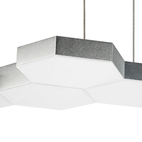 Люстра подвесная FAVO [LED-80W 3840LM Silver 4000K (в комплекте)]