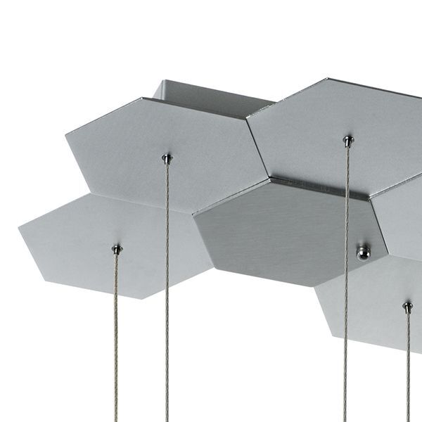 Люстра подвесная FAVO [LED-80W 3840LM Silver 4000K (в комплекте)]