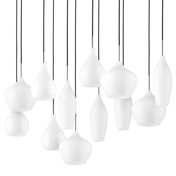 Подвес PENTOLA [12x40W E14 ХРОМ/БЕЛЫЙ (в комплекте)]