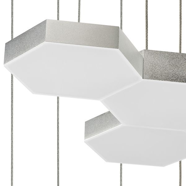 Люстра подвесная FAVO [LED-60W 2880LM Silver 3000K (в комплекте)]