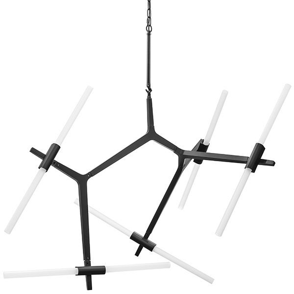 Люстра STRUTTURA [10х40W G9 ЧЕРНЫЙ МАТОВЫЙ (в комплекте)]