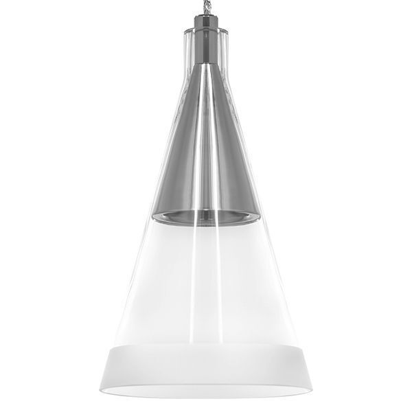 Люстра CONE [1х40W GU10 ХРОМ/ПРОЗРАЧНО-МАТОВЫЙ (в комплекте)]