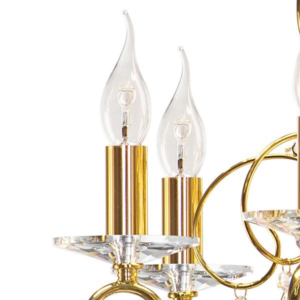 Люстра подвесная ELEGANTE [8х60W E14 24K ЗОЛОТО (в комплекте)]