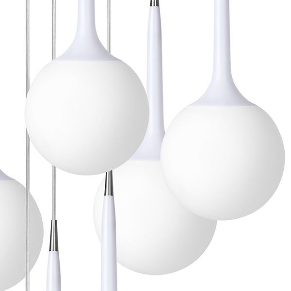 Люстра GLOBO [10х40W G9 БЕЛЫЙ/СЛОНОВАЯ КОСТЬ (в комплекте)]