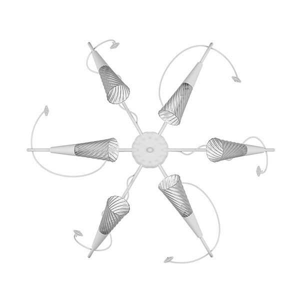 Люстра AEREO [6х25W G9 WHITE (в комплекте)]