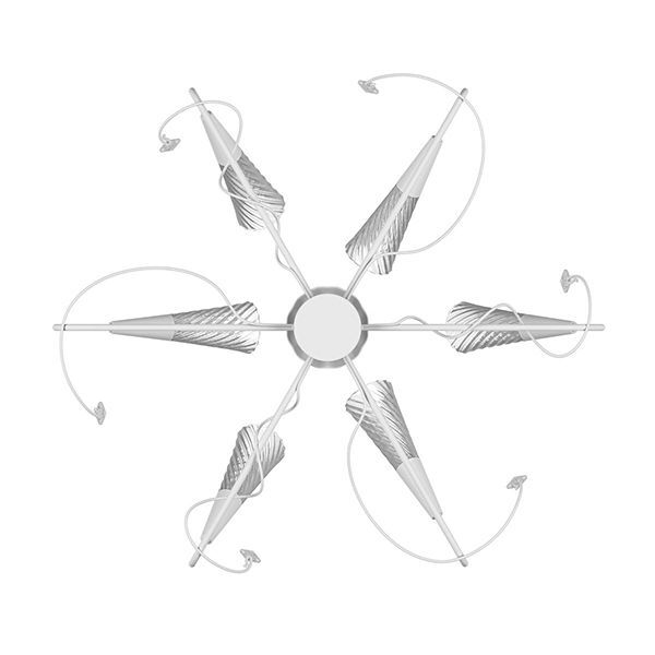 Люстра AEREO [6х25W G9 WHITE (в комплекте)]