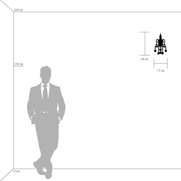 Бра ELEGANTE [1х60W E14  ХРОМ (в комплекте)]