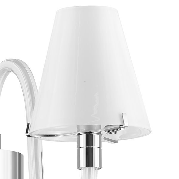 Бра BIANCO [1х40W G9 ХРОМ БЕЛ. стекло (в комплекте)]