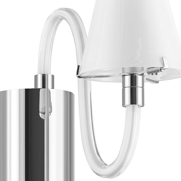 Бра BIANCO [1х40W G9 ХРОМ БЕЛ. стекло (в комплекте)]