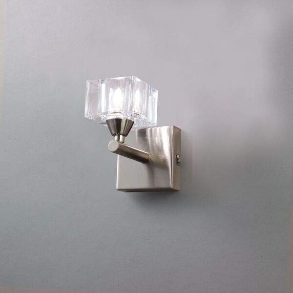 Бра Mantra Cuadrax [WALL LAMP 1L SATIN NICKEL / OPTICAL]