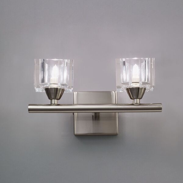 Бра Mantra Cuadrax [WALL LAMP 2L SATIN NICKEL / OPTICAL]