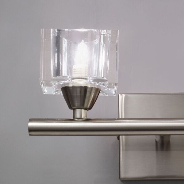 Бра Mantra Cuadrax [WALL LAMP 2L SATIN NICKEL / OPTICAL]