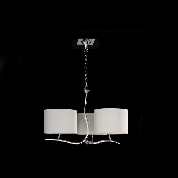 PENDANT 3L [CHROME / OFF WHITE SHADE]