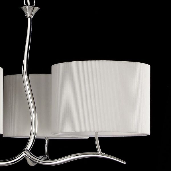 PENDANT 3L [CHROME / OFF WHITE SHADE]