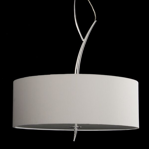 PENDANT 3L [CHROME / OFF WHITE SHADE]
