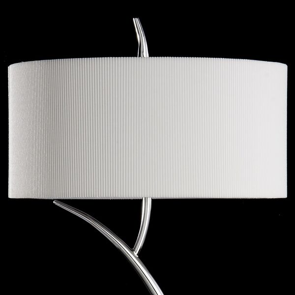 TABLE LAMP 2L [CHROME / OFF WHITE SHADE]