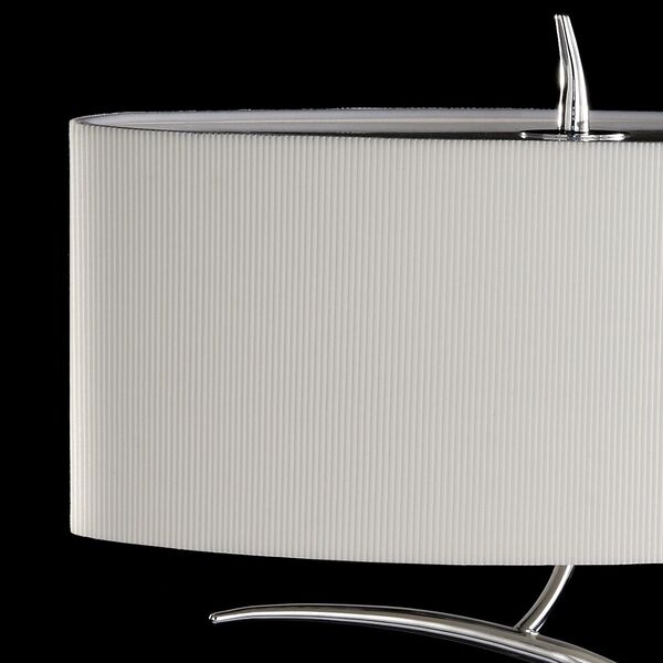 TABLE LAMP 2L [CHROME / OFF WHITE SHADE]