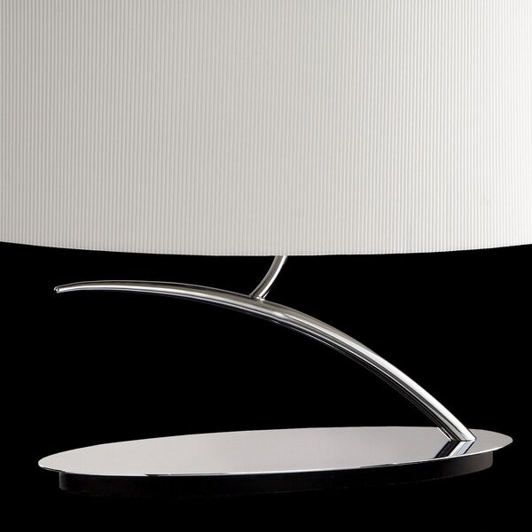 TABLE LAMP 2L [CHROME / OFF WHITE SHADE]
