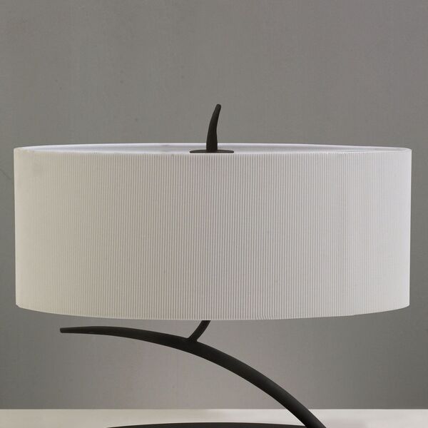 TABLE LAMP 2L [GREY ANTHRACITE /OFF WHITE SHADE]
