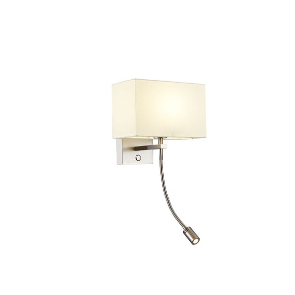 Donolux Бра, L263xW248xH257мм,  1хЕ27 40W+1xLED 1,5W 3000K, цвет арматуры сатинированный никель, аба