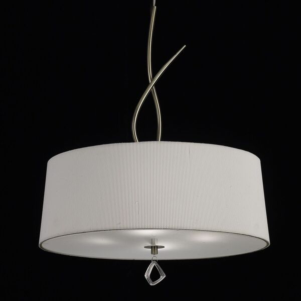 PENDANT 4L ANTIQUE BRASS - OFF WHITE SHADE
