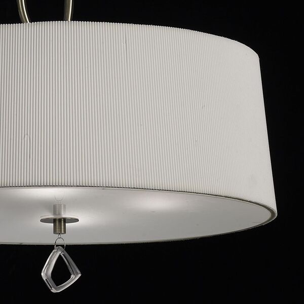 PENDANT 4L ANTIQUE BRASS - OFF WHITE SHADE