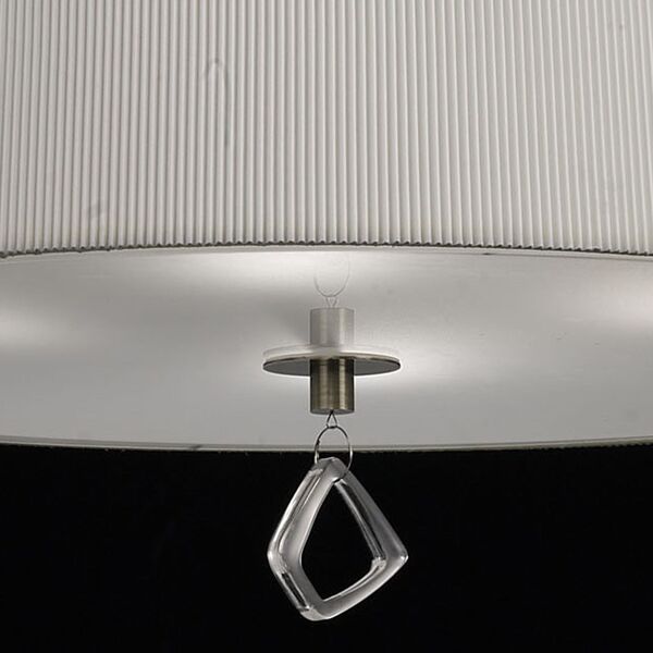 PENDANT 4L ANTIQUE BRASS - OFF WHITE SHADE