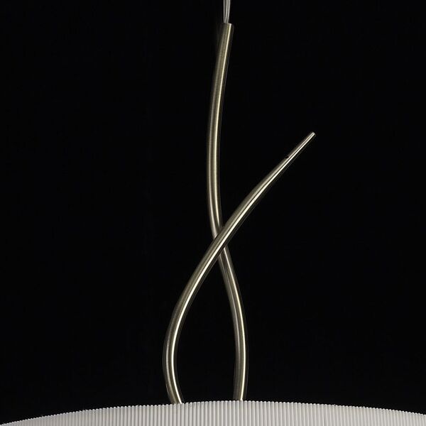 PENDANT 4L ANTIQUE BRASS - OFF WHITE SHADE