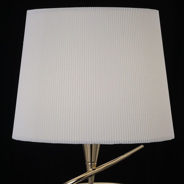 TABLE LAMP 1L BIG ANTIQUE BRASS - OFF WHITE SHADE