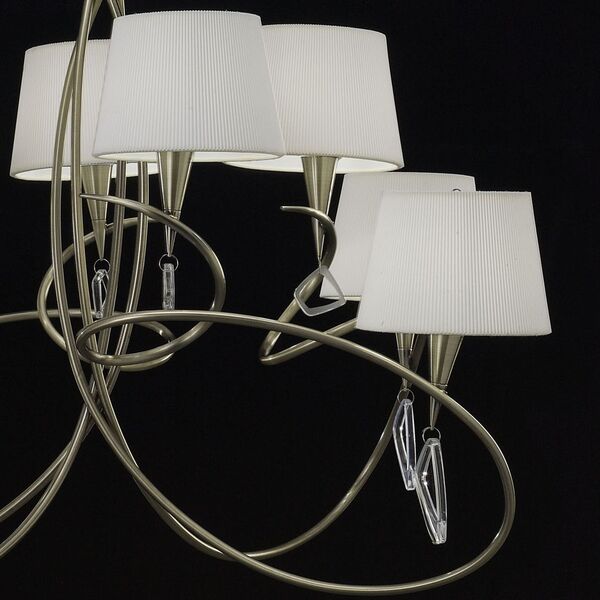 PENDANT 8L [ANTIQUE BRASS - OFF WHITE SHADE]