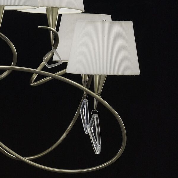 PENDANT 8L [ANTIQUE BRASS - OFF WHITE SHADE]