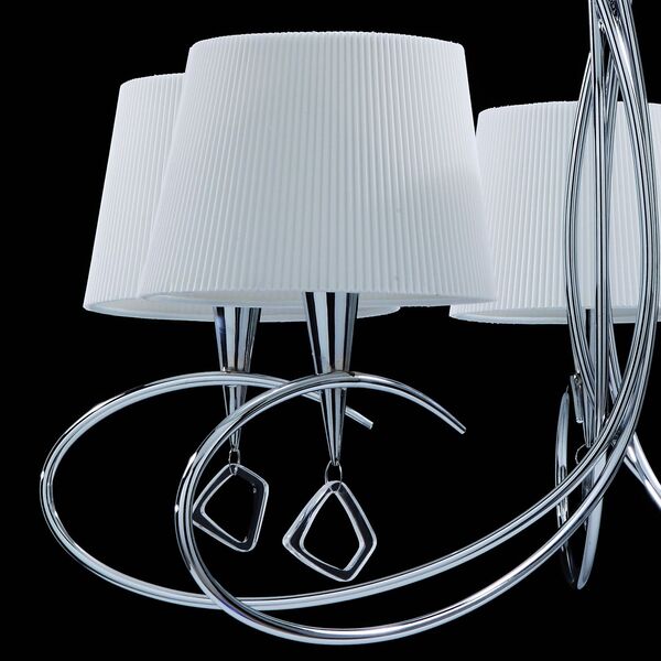 PENDANT 5L [CHROME - OFF WHITE SHADE]