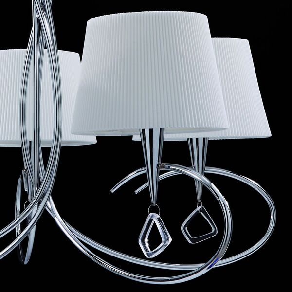 PENDANT 5L [CHROME - OFF WHITE SHADE]