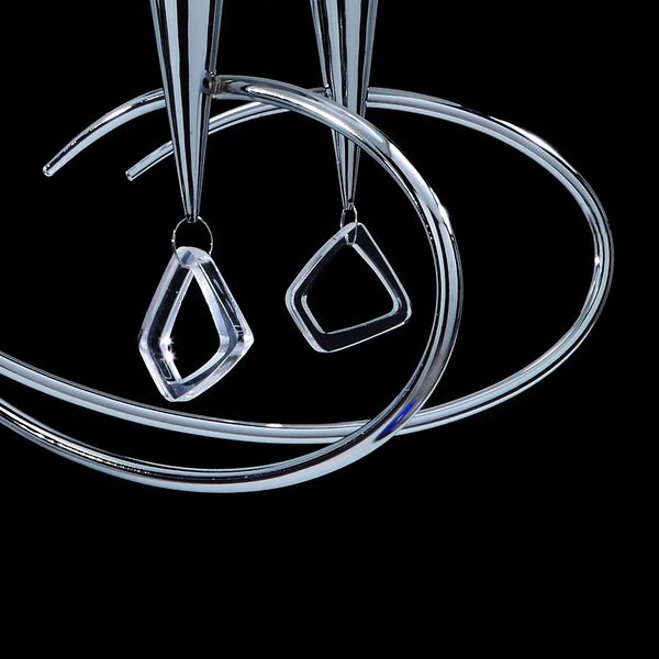 PENDANT 5L [CHROME - OFF WHITE SHADE]